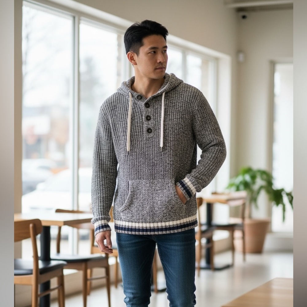 American Eagle Outfitters Men’s Cable Knit Sweater